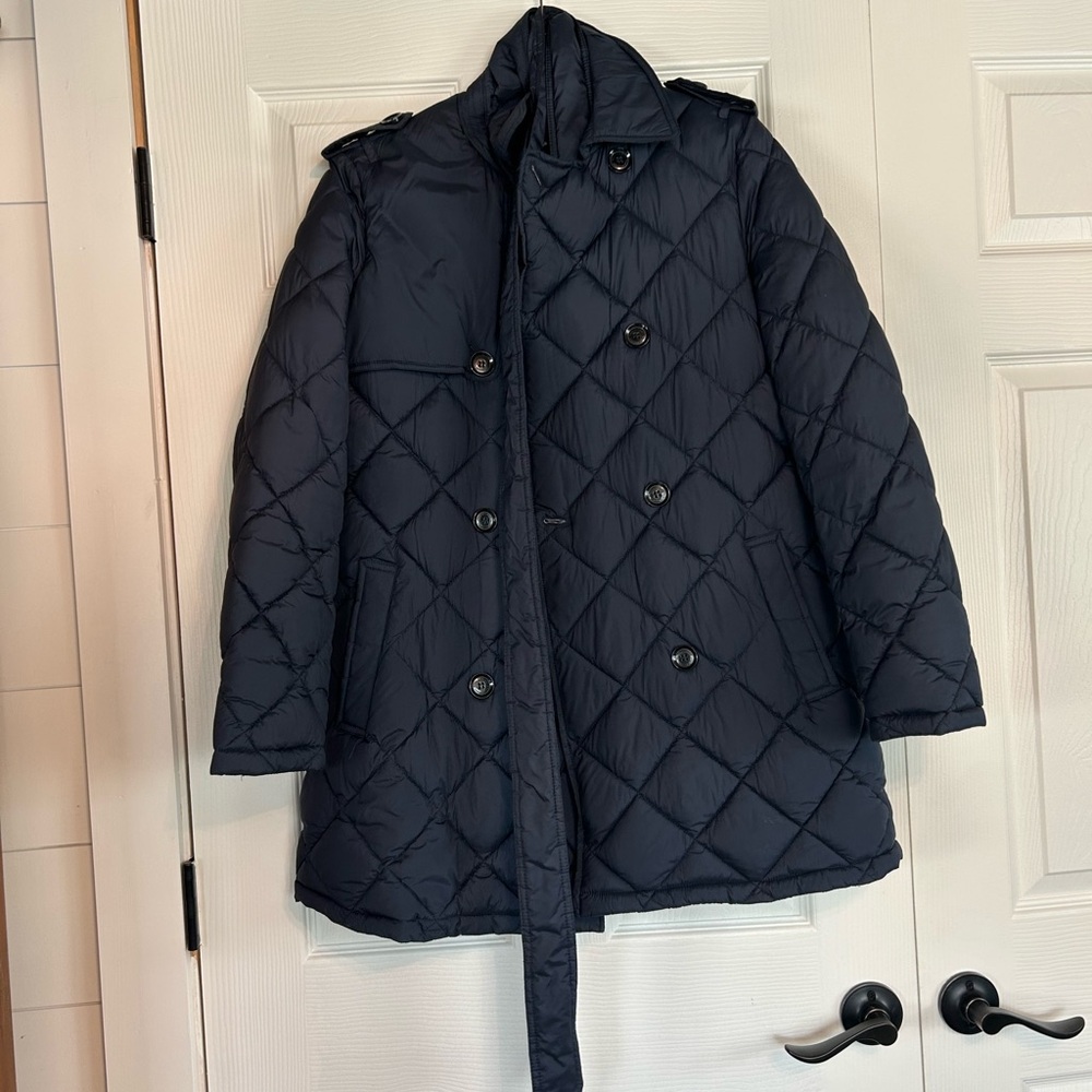 Sam Edelman Dark Blue Quilted Coat